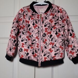 Disney Minnie Mouse Bomber Jacket Size 4T